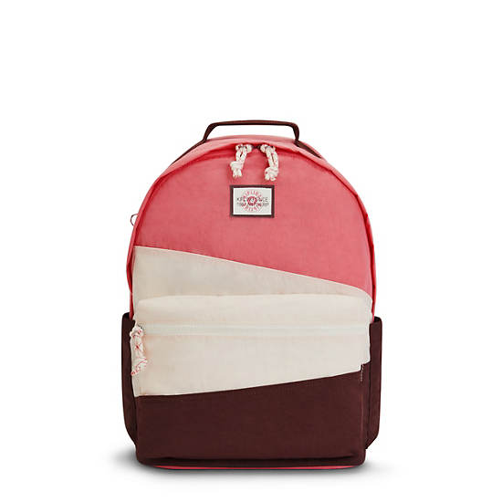 Sac Ordinateur Portable Kipling Damien Large Backpack Rose | FR 1583QM
